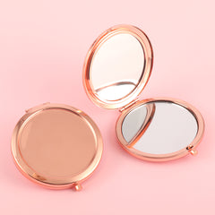 Full Of Fairy Spirit, HD Glass Mirror, Plating Silver And Gold Frame, 70*70mm Round Design, Makeup Artifact! Available In Silver And Gold