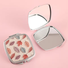 ✨ Exquisite Epoxy Style, HD Glass Mirror, Plating Silver Metal Frame, Nine Dream Styles, 65*65mm Square Makeup Mirror to Light Up Your Beauty Moments💄✨