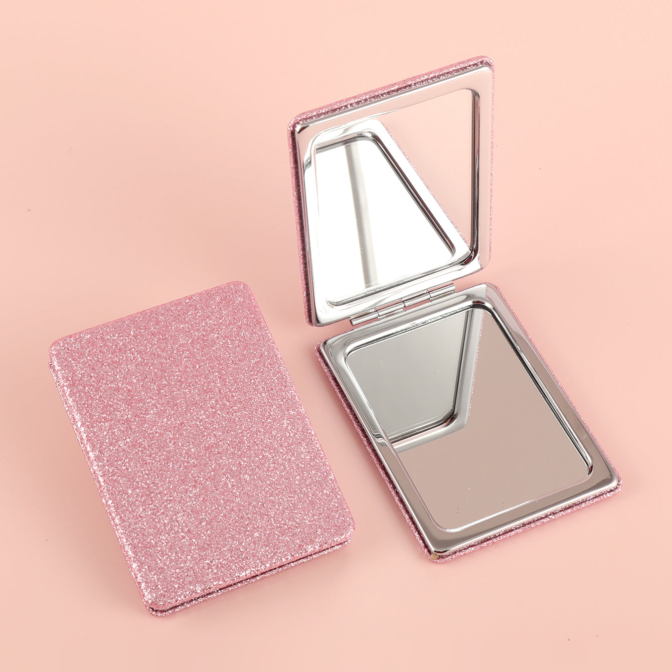 The Most Essential Makeup Tool Right Now! Eco-Friendly PU Glitte Leather, HD Glass, Plating Silver Metal Frames, Various Shapes and Colors, Give It to Your Beloved Girlfriends and Enjoy a New Level of Makeup✨