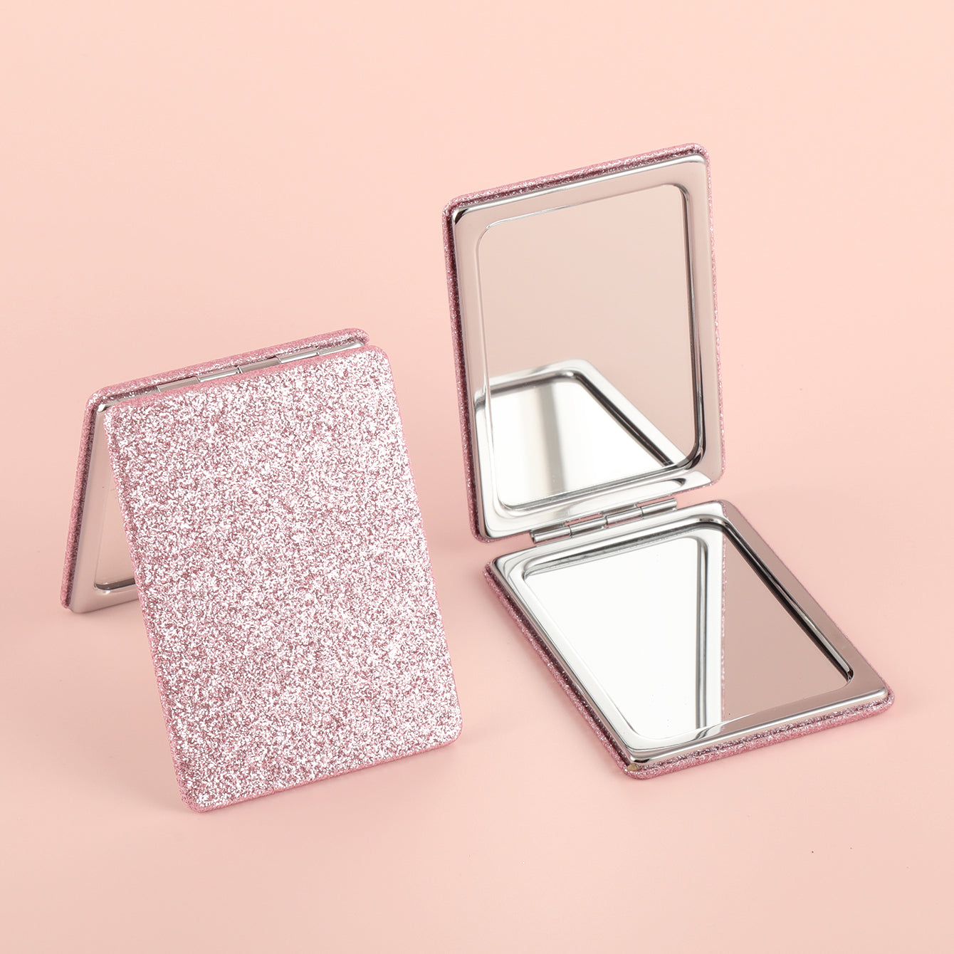 The Most Essential Makeup Tool Right Now! Eco-Friendly PU Glitte Leather, HD Glass, Plating Silver Metal Frames, Various Shapes and Colors, Give It to Your Beloved Girlfriends and Enjoy a New Level of Makeup✨