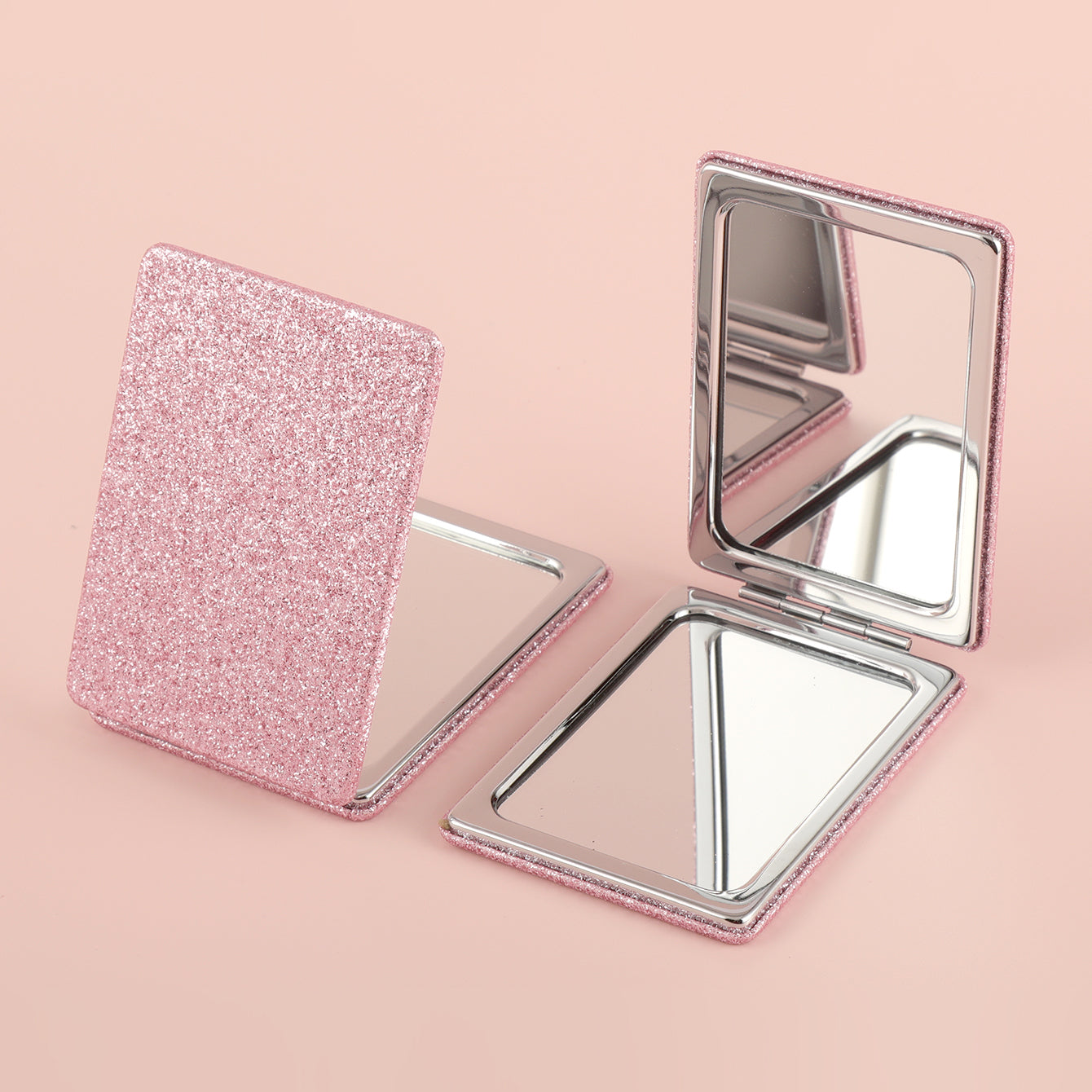 The Most Essential Makeup Tool Right Now! Eco-Friendly PU Glitte Leather, HD Glass, Plating Silver Metal Frames, Various Shapes and Colors, Give It to Your Beloved Girlfriends and Enjoy a New Level of Makeup✨