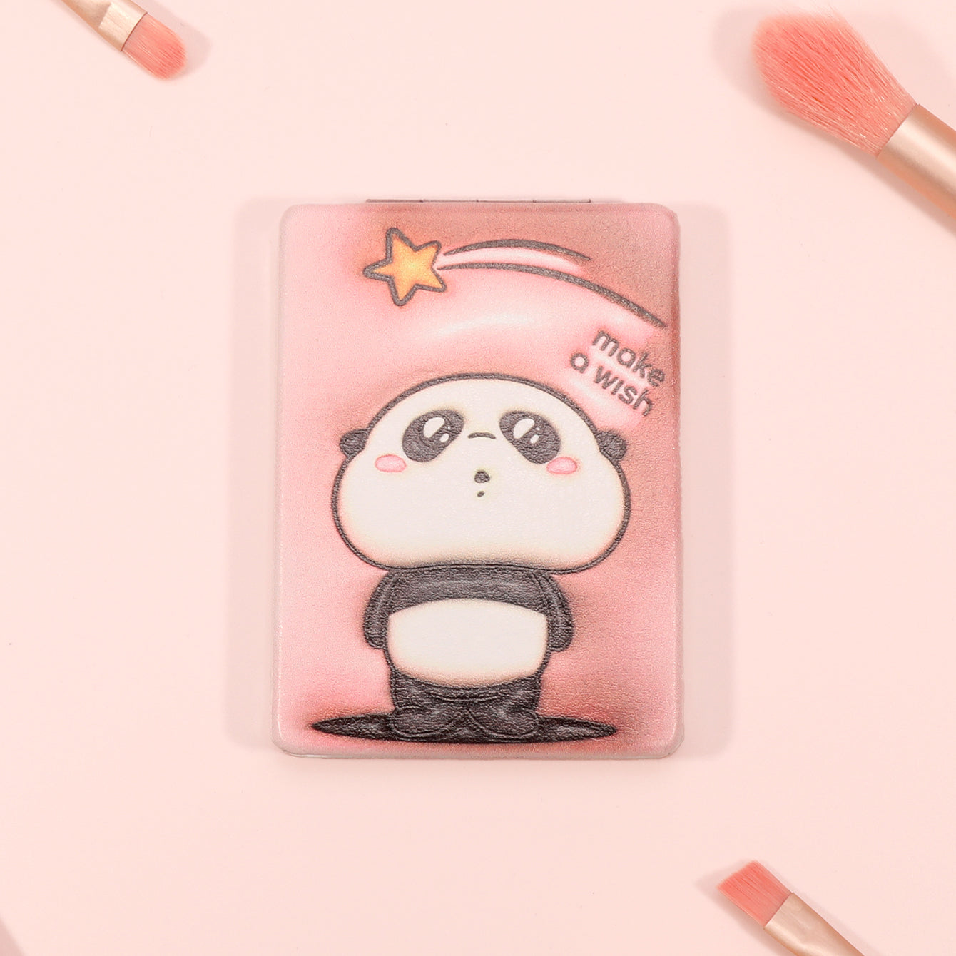 Recommended By Xiaohongshu, PU Eco-Friendly Leather Cosmetic Mirror, Unique Pattern, HD Glass, The First Choice For Gift Giving! Multiple Styles To Create Personalized Makeup