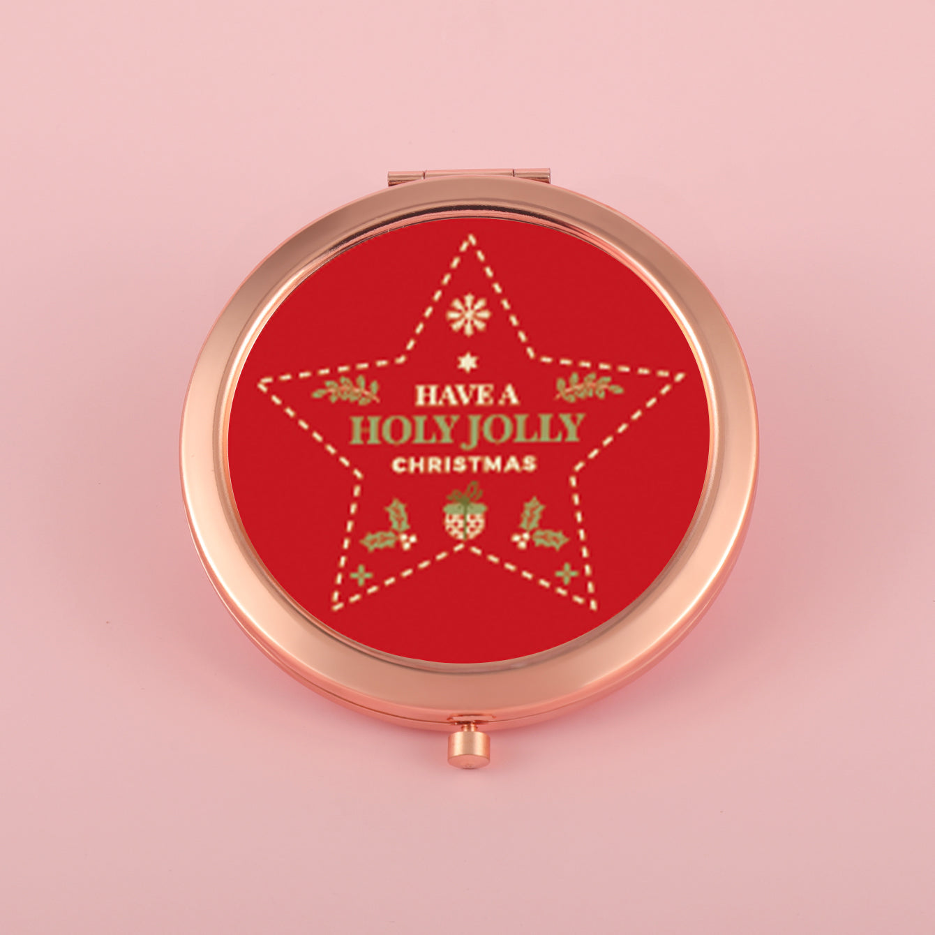 Christmas Special,70*70mm Button Mirror, HD Epoxy Style, Nine Styles, Limited Edition Gold Plating