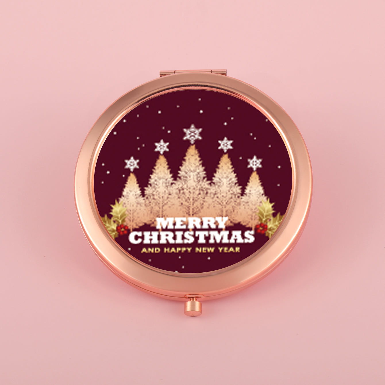 Christmas Special,70*70mm Button Mirror, HD Epoxy Style, Nine Styles, Limited Edition Gold Plating