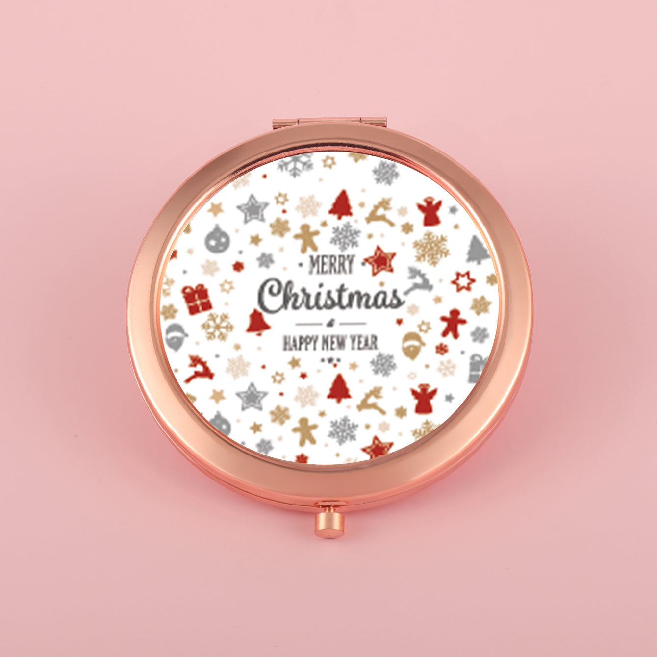 Christmas Special,70*70mm Button Mirror, HD Epoxy Style, Nine Styles, Limited Edition Gold Plating