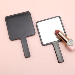 ✨ Exquisite, Compact, Fresh and Online, 132*75mm HD Glass Mirror, Single-Sided Handle Design, Available in Black, White, and Pink Colors, Suitable for Both Gifting and Personal Use!✨