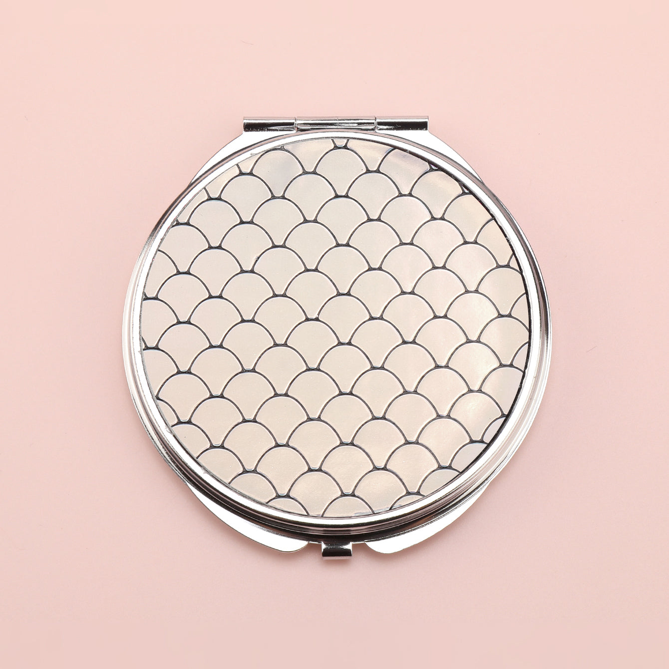 Brilliant PU Glitte✨Eco-Friendly Leather, Dreamy Pattern Printing, 70*70mm Round Makeup Mirror, Colorful and Available🌈, the First Choice for Gift Giving, Create Personalized Makeup