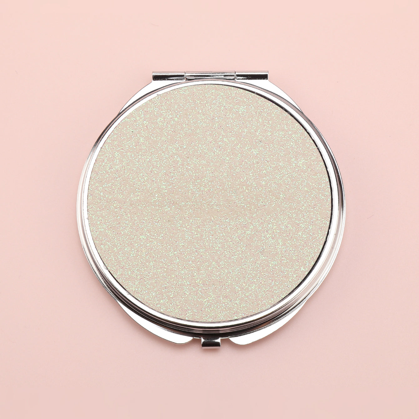 Brilliant PU Glitte✨Eco-Friendly Leather, Dreamy Pattern Printing, 70*70mm Round Makeup Mirror, Colorful and Available🌈, the First Choice for Gift Giving, Create Personalized Makeup