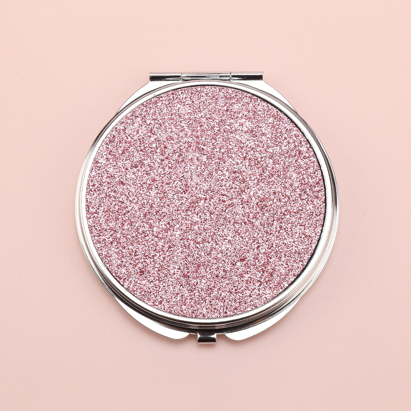 Brilliant PU Glitte✨Eco-Friendly Leather, Dreamy Pattern Printing, 70*70mm Round Makeup Mirror, Colorful and Available🌈, the First Choice for Gift Giving, Create Personalized Makeup