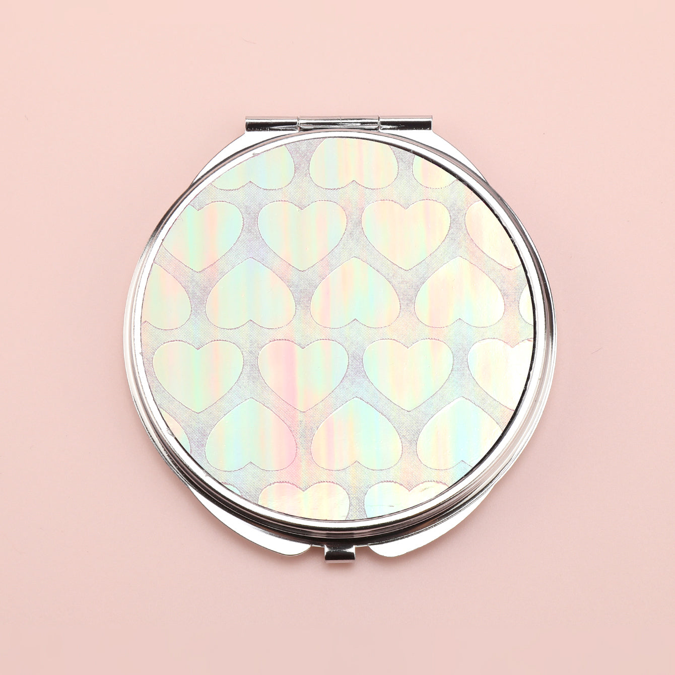 Brilliant PU Glitte✨Eco-Friendly Leather, Dreamy Pattern Printing, 70*70mm Round Makeup Mirror, Colorful and Available🌈, the First Choice for Gift Giving, Create Personalized Makeup