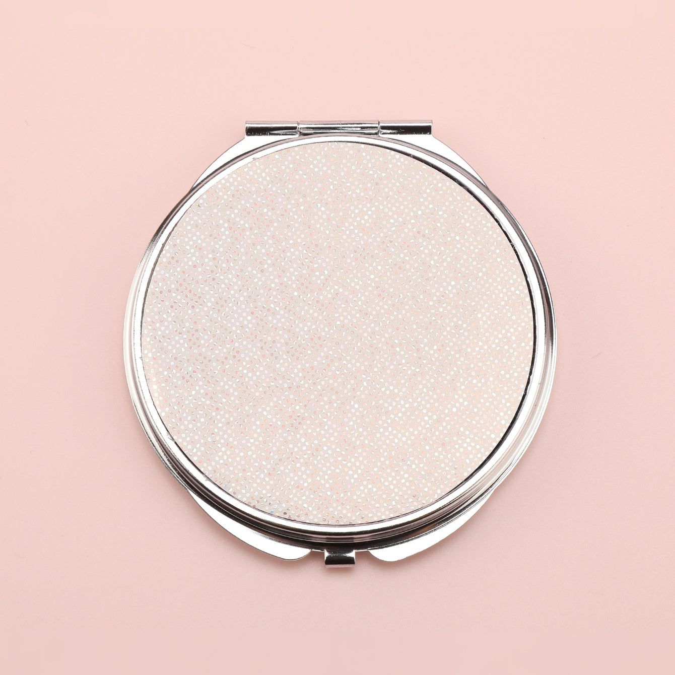 Brilliant PU Glitte✨Eco-Friendly Leather, Dreamy Pattern Printing, 70*70mm Round Makeup Mirror, Colorful and Available🌈, the First Choice for Gift Giving, Create Personalized Makeup