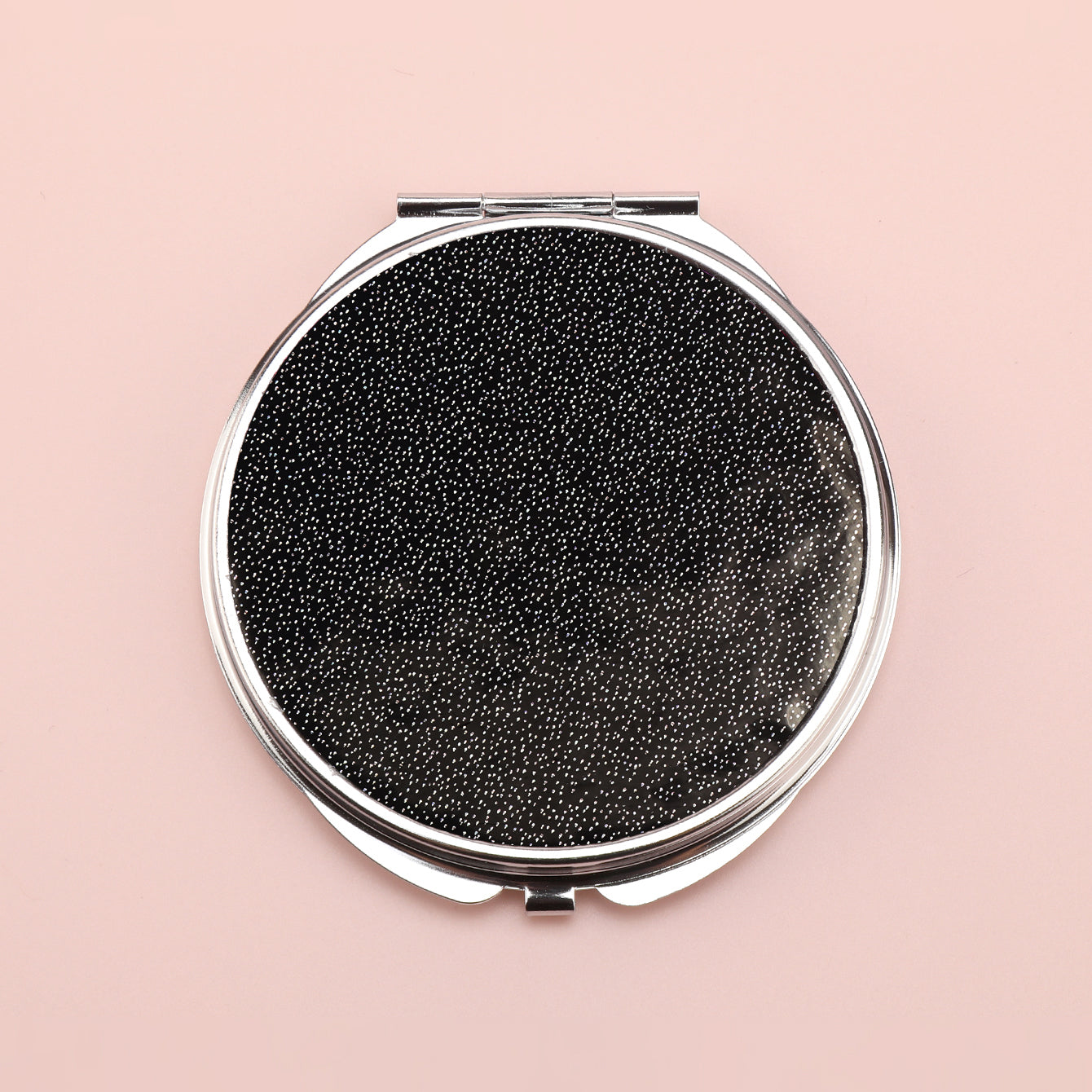 Brilliant PU Glitte✨Eco-Friendly Leather, Dreamy Pattern Printing, 70*70mm Round Makeup Mirror, Colorful and Available🌈, the First Choice for Gift Giving, Create Personalized Makeup