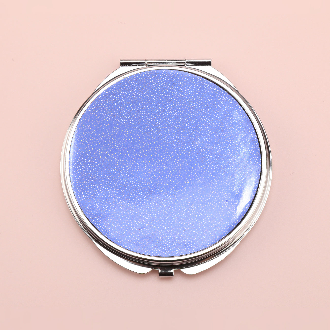 Brilliant PU Glitte✨Eco-Friendly Leather, Dreamy Pattern Printing, 70*70mm Round Makeup Mirror, Colorful and Available🌈, the First Choice for Gift Giving, Create Personalized Makeup