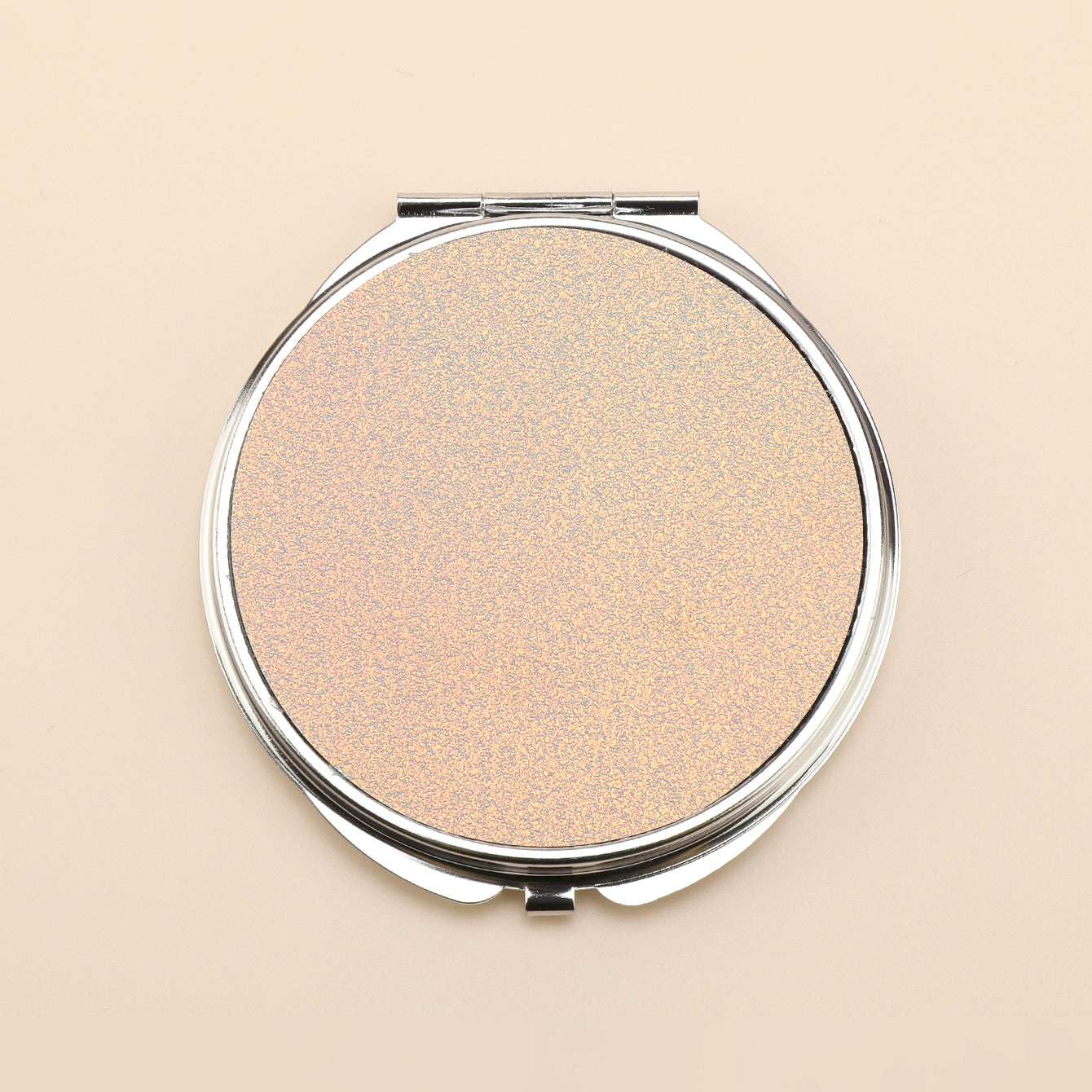 Brilliant PU Glitte✨Eco-Friendly Leather, Dreamy Pattern Printing, 70*70mm Round Makeup Mirror, Colorful and Available🌈, the First Choice for Gift Giving, Create Personalized Makeup