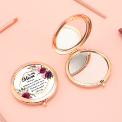 Creative Epoxy Customization, 70*70mm Gold Plating Frame, HD Glass, Personalized Custom Pattern, Round Button Makeup Mirror, Showing Unique Charm