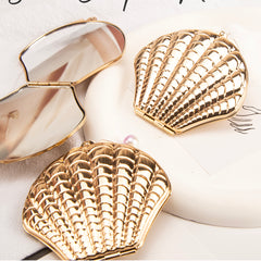 🐚 Beautiful, Gold-Plating and Silver-Plating Shell Mirror, Giving You a Panoramic View of HD Details! Perfect for Giving as a Gift or for Personal Use