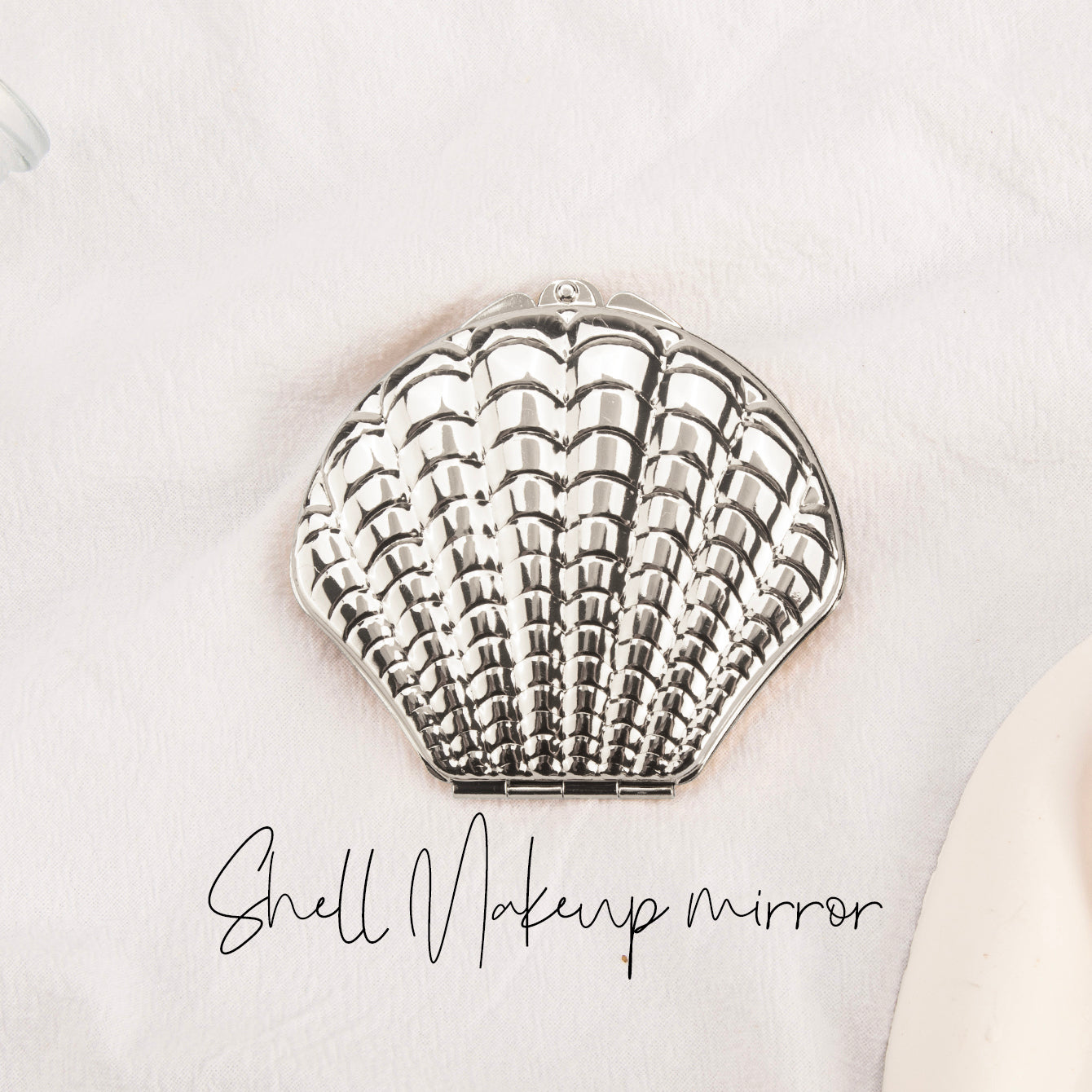 🐚 Beautiful, Gold-Plating and Silver-Plating Shell Mirror, Giving You a Panoramic View of HD Details! Perfect for Giving as a Gift or for Personal Use